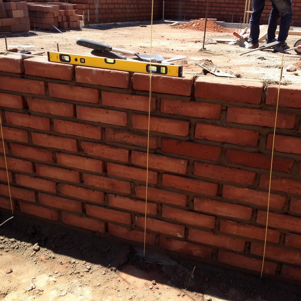 Professional brick wall structure for residential construction